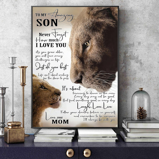 To My Son Lioness and Cub Inspirational Letter
