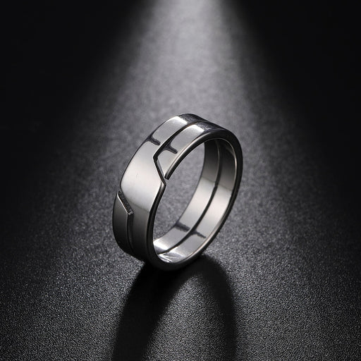 Fashion Simple Stainless Steel Couple Ring for Men Women Casual Finger Rings Jewelry Engagement Anniversary Gift 2023 New